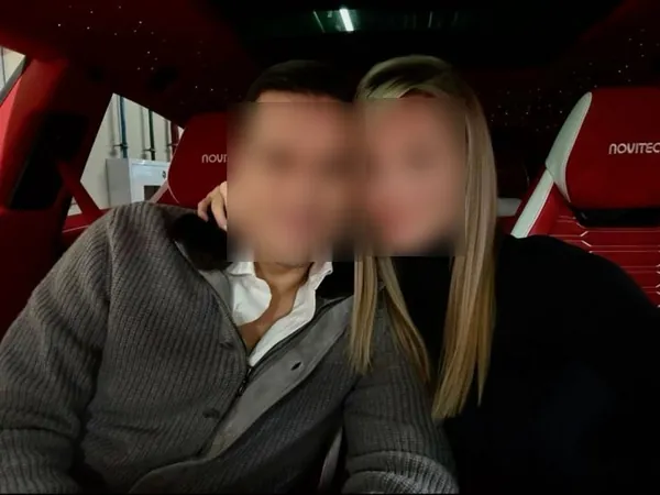 Screenshot of a message received by Adrian Voss (names and faces blurred)